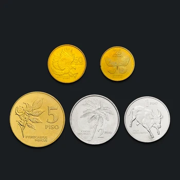 Filipínske flóry a fauny prednej strane Nastaviť 5 Nové Originálne Pôvodnom Mince Reálne Zbierať Vydávajúcich Mince Unc Aisa