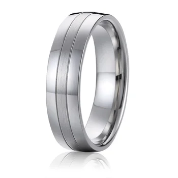 Klasické svadobné kapela šperky prstene pre Mužov Manželstvo Výročie darček Mužskej Módy Nerezový Krúžok 6 mm 8 mm