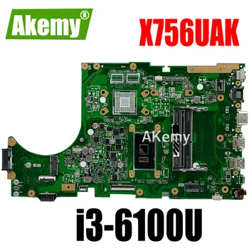 Pre Asus Notebook doske X756UAM X756UAK X756U X756UA X756UWK X756UVmainboard testované i3-6100U