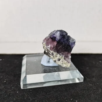 32.3 gNatural tmavo fialová fluorite, crystal minerálne sklo vzor
