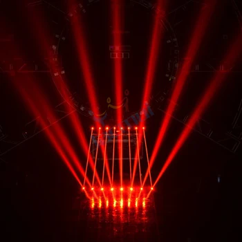 (2 ks/Lot) 2.4 W Laserový Lúč Pohybujúce Svetlo Červená 8*300mW Tuku Lúč Lasera Na Nočný Klub, Diskotéka Prípade Party Laser Osvetlením