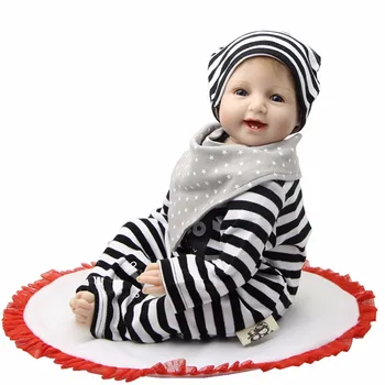 55 cm 22 inch Boneca Reborn Silikónové roztomilej Bábiky Pre Dievčatá boneca Bebe Baby Doll Najlepšie Darčeky, hračky hrať dom kolekcia bábik