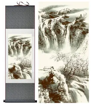 Krajinomaľbou Home Office Dekorácie Čínsky prejdite maľovanie Hory a vody paintingPrinted maľovanie