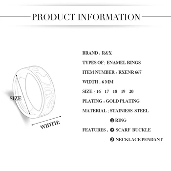 R&X Bijoux Femme Keramický Smalt Krúžok Asual/Športový Milovníkov' Ring18K 6 mm z Nehrdzavejúcej Ocele, Prstene Jemné Strany Žien Šperky