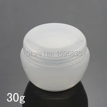 30g Plastové Jar Húb Tvar, Transparentná Farba, Plastové Kozmetický Krém na Jar, Kozmetické Vzorky Poľa, 50PCS/Veľa