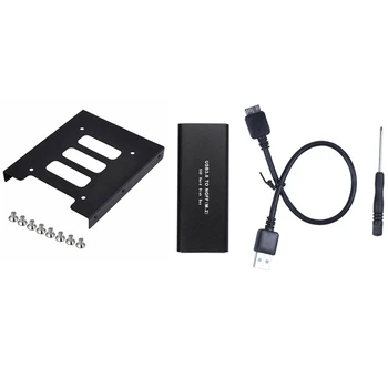 M. 2 Sata Ssd USB 3.0 Externý disk Ssd Reader Converter Adaptér & 2,5 Palca na 3,5 Palcový SSD HDD Kovové Adaptéra