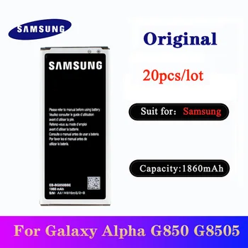 20pcs/veľa Batéria EB-BG850BBE Pre Samsung galaxy Alfa SM-G850F G8508S G8509V G850M Originálne Náhradné bateria NFC 1860mAh