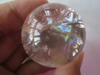 Natural Clear Quartz Rainbows Ball Crystal Sphere Orb Healing 73g