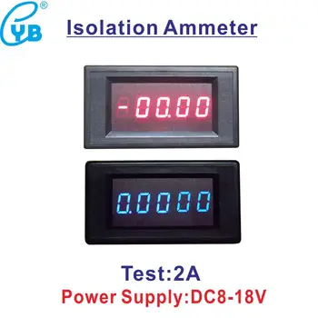 Amp Panel Meter Izolované Napájacie DC 24V DC Izolácie Meter Ammeter DC 2A LED Digitálne Aktuálne Meter Amp Tester 5 Číslic