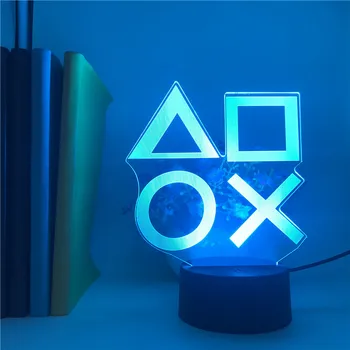 PlayStation herňa, Stôl Nastavenia Osvetlenie Interiéru LED Nočné Lampy na Stôl Herné Konzoly Ikonu Logo Senzor Svetla Darček pre Deti