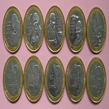 2007 Pápež navštívil piatich Afrických krajín s bimetal mince