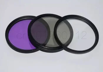 37mm UV CPL MODIFIKÁCIA Polarizačné Šošovky Filter Kit + kožené puzdro Pre Videokamery Objektívy fotoaparátov 37mm