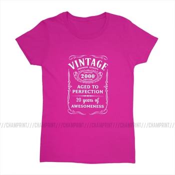 Ženy Vintage Limited Edition 2000 T-shirts 20. Narodeniny Darček Tričko Chic 20 Rokov Tee Tričko Topy Pôvodné Ženské Oblečenie