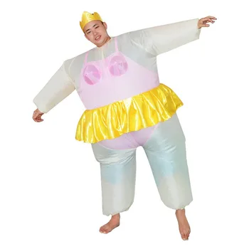 Dospelých Nafukovacie Balet Kostým Party Zábavné Fat Man Šaty Fantázie Cosplay Darček k Narodeninám Halloween Kostýmy pre Ženy a Mužov