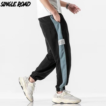 SingleRoad Mens Sweatpants Joggers Mužov 2020 Lete Strane Prekladané Harajuku Hip Hop Japonský Streetwear Ležérne Módne Nohavice Mužov