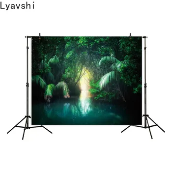 Lyavshi pozadia pre fotografovanie studio fantasy jungle krajiny tropické jazero dažďových lesov profesionálne pozadie