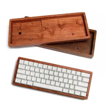 Pevné Drevené Prípade Prispôsobené Shell Base Rosewood Orechové Drevo Pre ANNE PRO2 Mechanical Gaming Keyboard