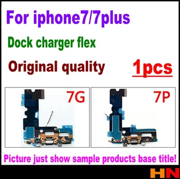 1pcs Pôvodné qulaity pre iphone 7 7p Dock plus Nabíjačku Nabíjací port Konektor Flex Kábel čierna biela šedá