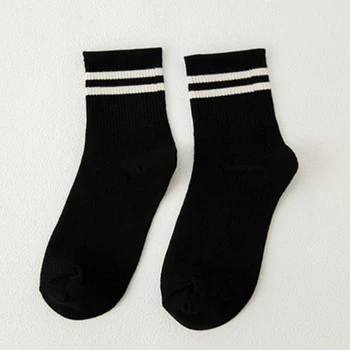 Dámske Bavlnené Polovice Trubice Ponožky Módne Farbou Priedušná Športové Ponožky
