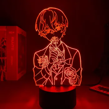 Anime 3D Svetlo Mystic Messenger LED Nočné Svetlo pre Dieťa Izba Deco Darček k Narodeninám