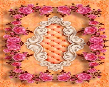 Vlastné Romantický Kvetinový 3d Tapeta Jemné Ružové Ruže HD Krytý Zenith Hodváb nástenná maľba Tapety