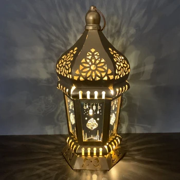 LED Svetlá Festival Lantern Eid Mubarak Ramadánu Dekor Lampa pre Domáce Islamskej