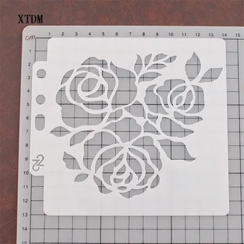 Kvet plastové formy štít DIY tortu zápisník blany duté Zdobením tlač čipky pravítko Valentína