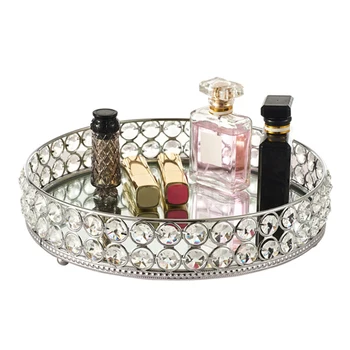 Crystal Márnosť Make-Up Zásobník Šperky Trinket Zásobník Organizátor Kozmetický Parfum Zásobník