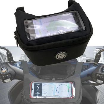 Pre Honda Striebro Wing650 Striebro Wing600 Striebro Wing400 riadidlá motocykla GPS navigácie taška, vodotesný mobilný telefón taška