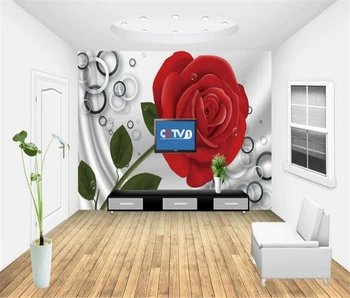 Beibehang Veľké vlastnú tapetu jednoduché atmosféru red rose, TV joj, obývacia izba, spálňa domáce dekorácie na stenu