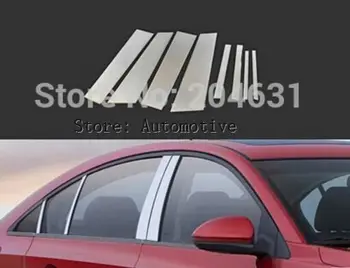 Nerezová okno pilier trim(8pcs/set) pre Chevrolet Cruze Chrome Bočné Okno Orezania