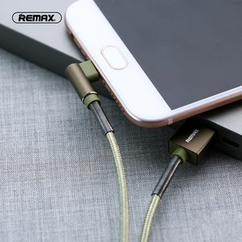 Remax USB Dátový Kábel šikmého Kovové Nabíjacieho Kábla 2.4 A 1m Rýchlo Nabíjací Kábel Pre xiao samsung Pre iPhoneXs 6 7 8 iPhone x