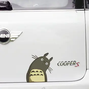 Funny Auto Samolepky Hayao Miyazaki Totoro Krivý Krku Zachrániť Planétu Roztomilý Kotúča, Pre VW Golf, Ford Focus Fiesta Kia Lada Opel