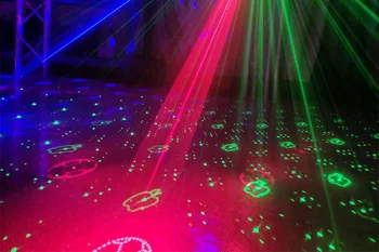 Hot predaj RGB Laser DMX512 LED Fáze Svetlá Skener DJ Svetelný Efekt Laserový Projektor Disco Lúča Laserová Fáze svetelný efekt