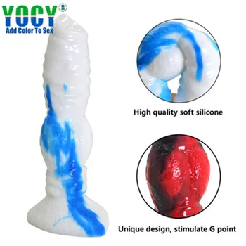 Nové tri-color animal dildo silikónový análny plug análny masáž prostaty dilator vaginas análny masturbator intímne hračky pre dospelých