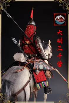 Zberateľskú 1/6 Rozsahu JS-001 Antické Vojenské Dynastie Ming Oblasti Vojakov Jazdectvo Prápor Obrázok Modelu pre Fanúšikov
