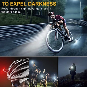 Svetlo na bicykel Nastaviť USB Nabíjateľné Led Ultra Svetlé Cyklistické Floodlight indikátor Batérie Príslušenstvo Svetlometov A koncových svetiel
