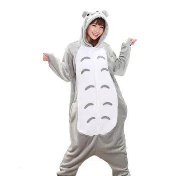 Ženy Pyžamo Dospelých Anime Pyžamo Sady Cartoon Sleepwear Flanelové Zvierat Jednorožec Pyžamo Zime Teplé Kapucňou Unicornio Kigurumi