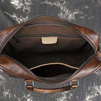 PNDME módne vintage veľkú kapacitu business originálne kožené pánske aktovky bežné jednoduché cowhide notebook taška cez rameno kabelky