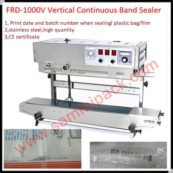 Záruka FRD-1000V Vertikálne tuhý atrament band tesniaci stroj,Vertikálne atrament navi kapela fóliou pre roztoku,paste,v prášku balík