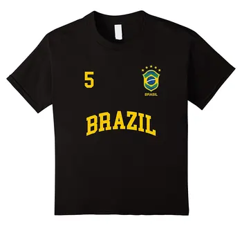 2019 Nové Plus Veľkosť Mens Homme Lete Krátky Rukáv Brazília T-Shirt Číslo 5 Brazílsky Soccers Tím Sporter Futbalista Tričká
