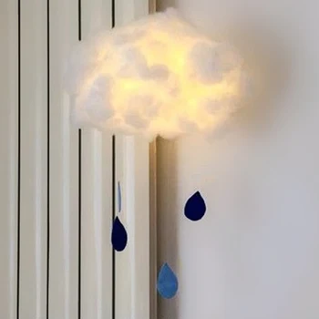 2m HOBBY Ručné Roztomilý Bavlna Cloud Tvar Svetlo Závesné Nočné Svetlo Na Narodeniny Darček Domov Spálňa Decor Drop Shipping Predaj