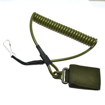 1pcs Taktické Pištole ozdobná šnúrka na uniforme Elastická Šatka Zbraň Bezpečné Jar Uchovávania Lano, Slučku