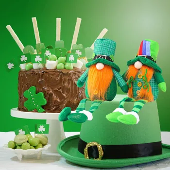 1pc St. Patrick ' s Day Zelený Klobúk Bábika Anonymný Starších Írsky Festival Ozdoby