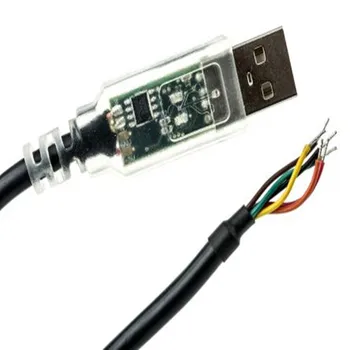 FTDI dual čip, USB kábel USB-RS232-SME-1800-BT FTDI Čip 1.8 m USB na Drôt, ktorý sa Skončil Black Prevodník Rozhrania Kábel