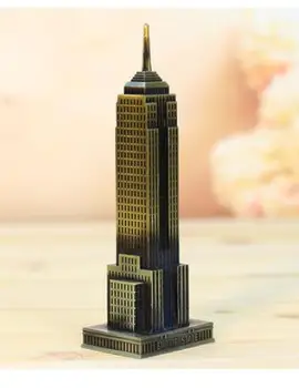 Nás Empire State Building model bronz jemné dary, cestovné suvenírov zliatiny veľký veterný mlyn izba svete slávny orientačný bod
