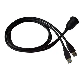 2 Duálne Porty USB 3.0 Samec na USB 3.0 Žena AUX, Flush Mount držiak do Auta Predlžovací Kábel 1m 2m