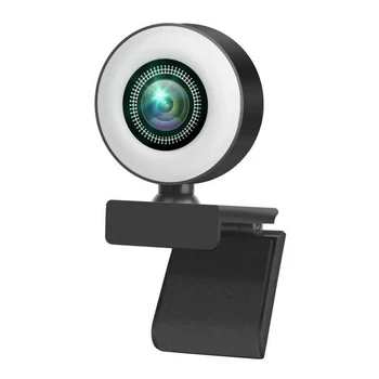 USB Web Kamery pre PC Live Steam 1080P HD 2MP Webkamera Svetlo Vstavaný Mikrofón, Širokouhlý Video Prácu Domov Príslušenstvo