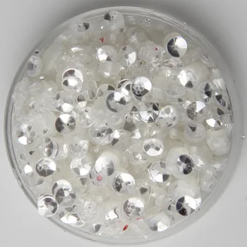 25g 4 mm PET Flitrami Pohár Kolo Paillette Artesanatos Príslušenstvo Transparentné Crystal White, Konfety