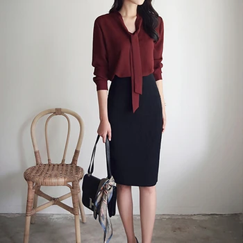 Neophil 2020 Office Dámy Ceruzka Pracovné Oblečenie Ceruzka Midi Sukne Vysoký Pás Čierne Ženy Elegantný Štíhly Kórejský Sukne Jupe Femme S1801